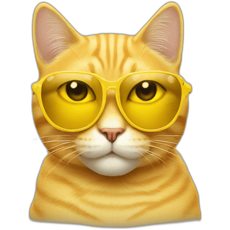 yellow cat in sunglasses emoji