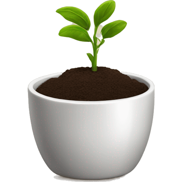 A small cup of soil emoji