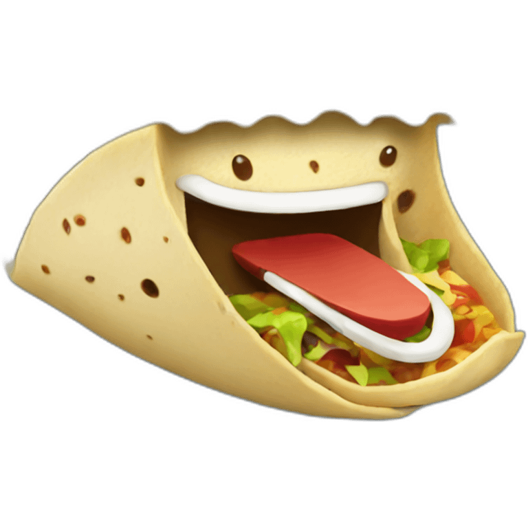 Happy taco emoji