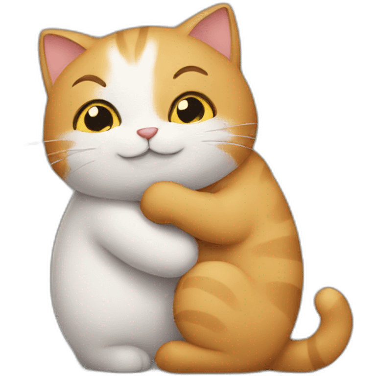 Cat hugs emoji