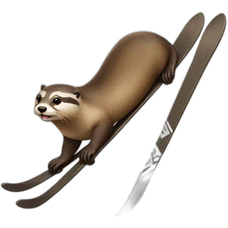 Loutre qui fait du ski emoji