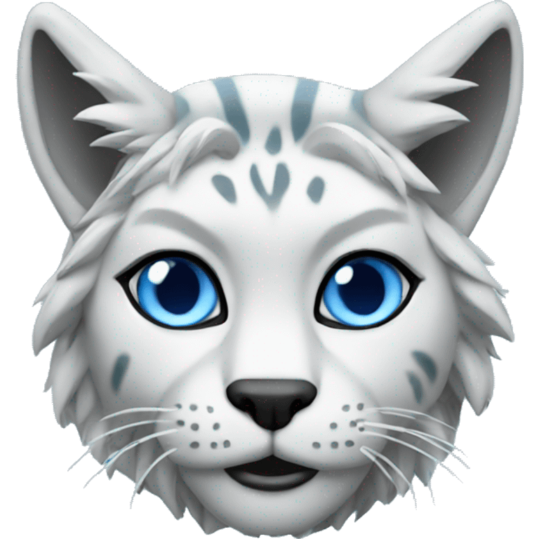 A blue lynx with a laptop emoji