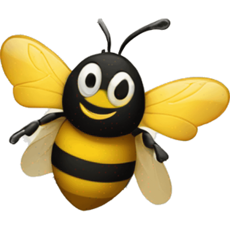 Bee in front of a macbook  emoji