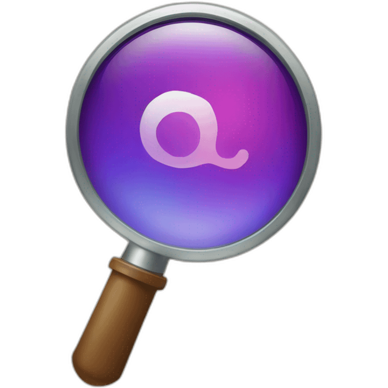 magnifying glass + instagram icon emoji