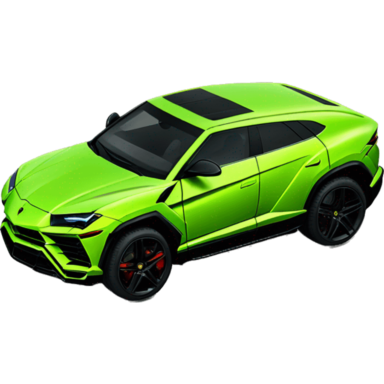 Lime green lambo urus emoji