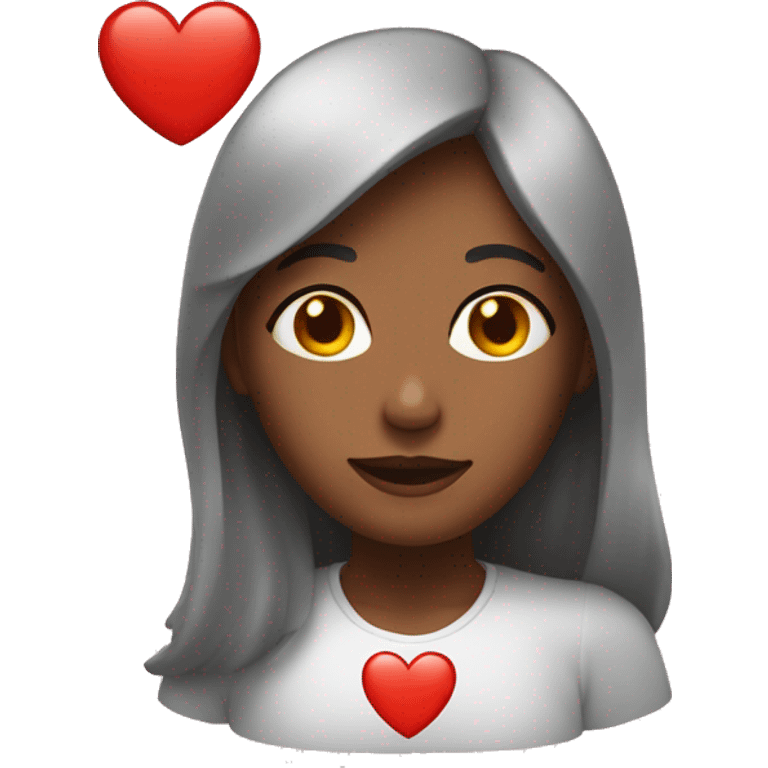 A woman with a heart above his head emoji