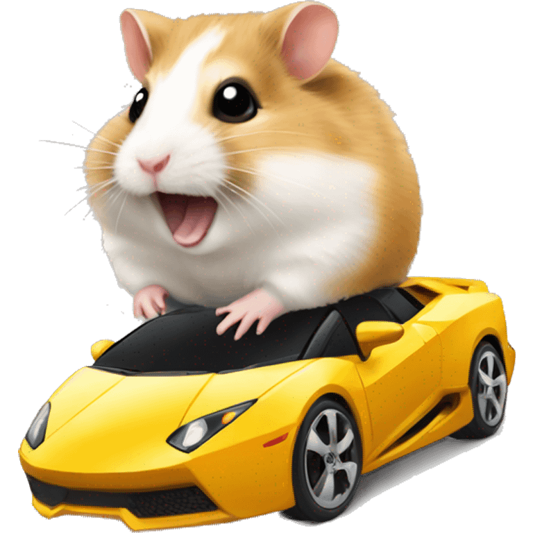 hamster on lambo emoji