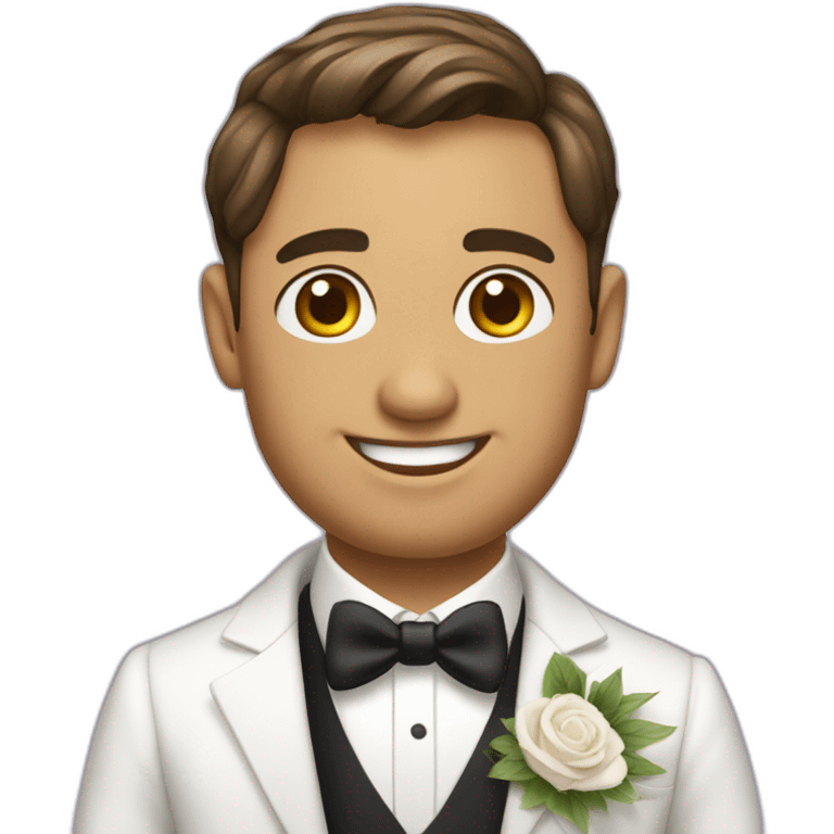 Homme en tenue de mariage emoji