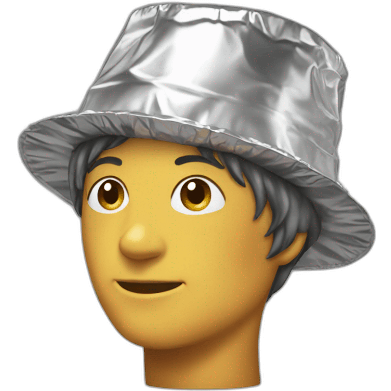 Tin foil hat on person emoji