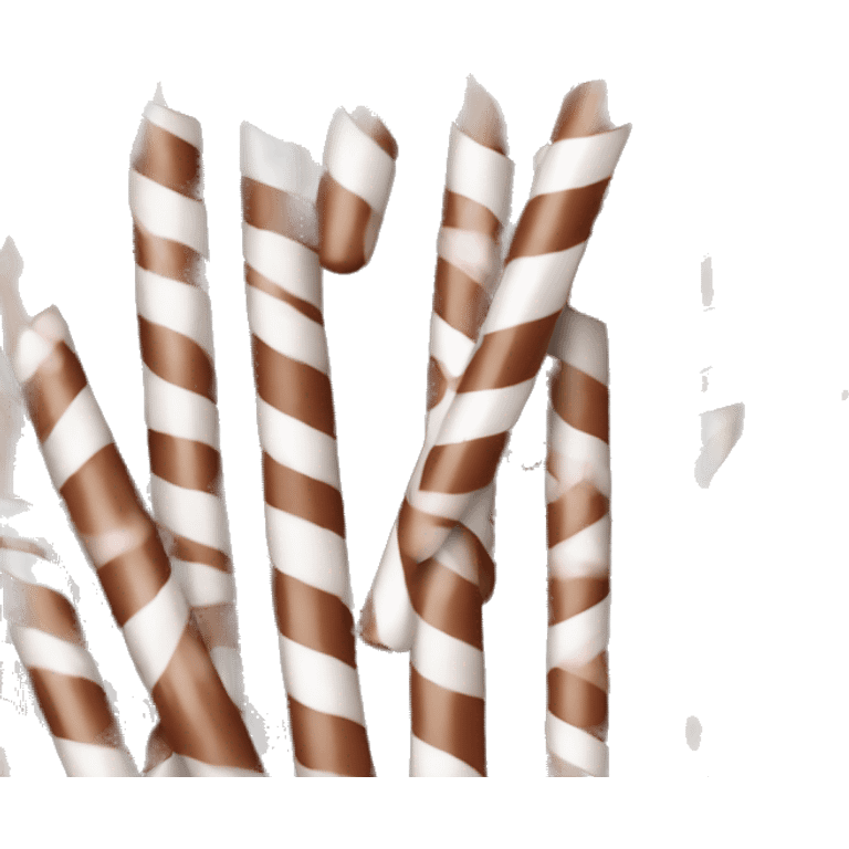 Brown and white Candy canes emoji