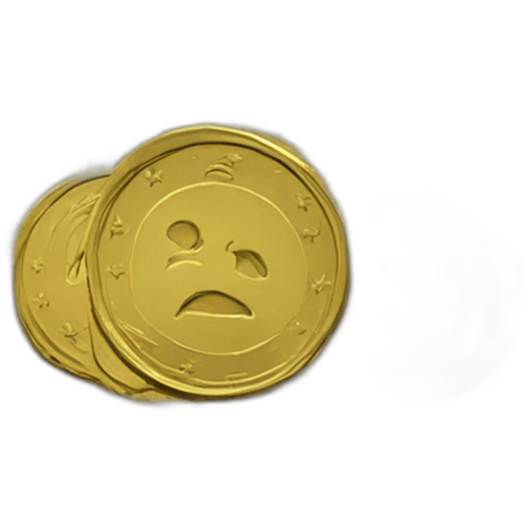 gold coin with magic emboss emoji