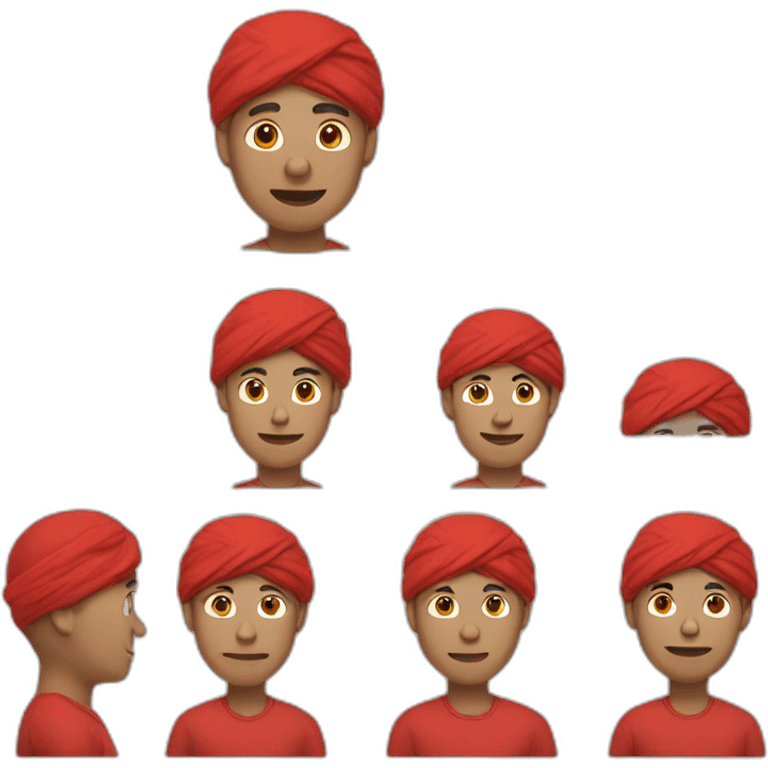 Man in beige turban and red shirt emoji