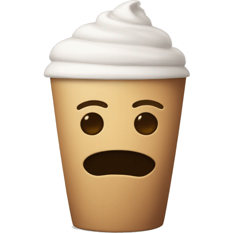 Emoji feliz tomando café emoji