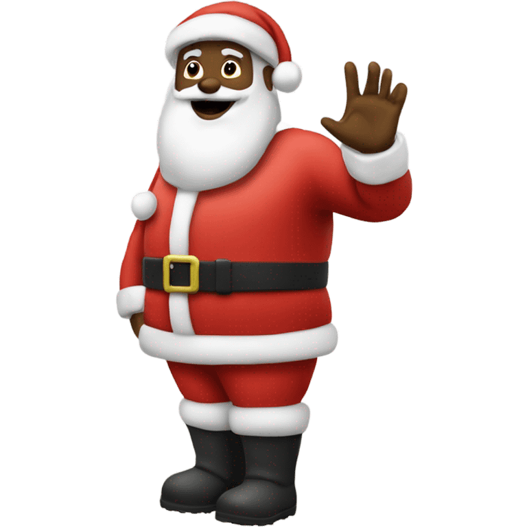 Combine the salute emoji with Santa  emoji