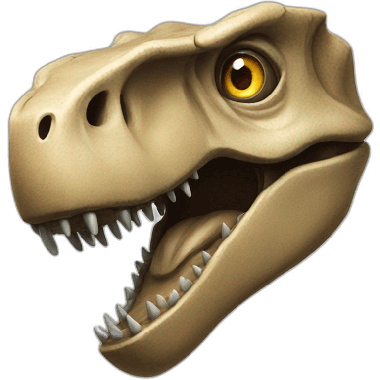 trex fossil head eye holes no teeth emoji