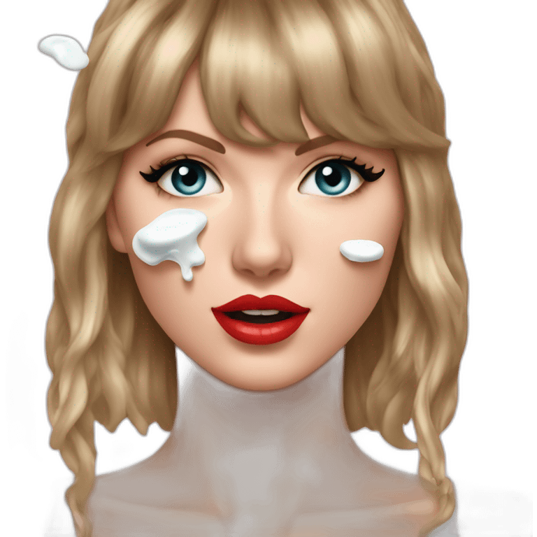 taylor-swift-selfie-milk-on-face-dripping emoji