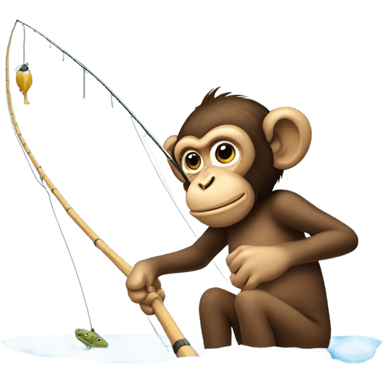 Monkey fishing  emoji