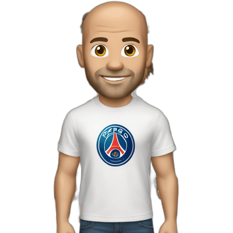 Zidane with psg tee shirt emoji