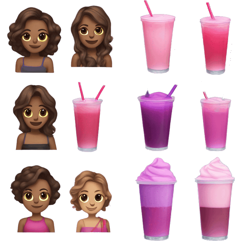 Blue to purple to pink ombre smoothie bisexual emoji