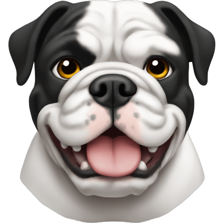 English bulldog black color emoji