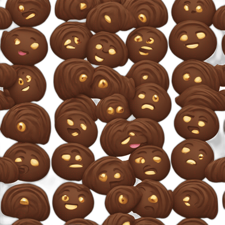 Chocolat avec un visage emoji