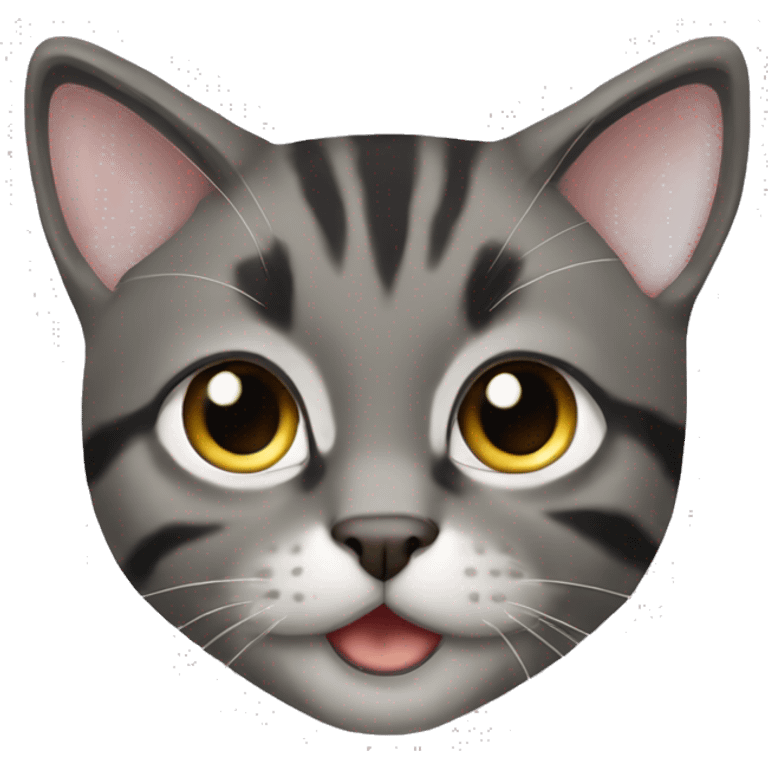 полосатая коричневая кошка emoji