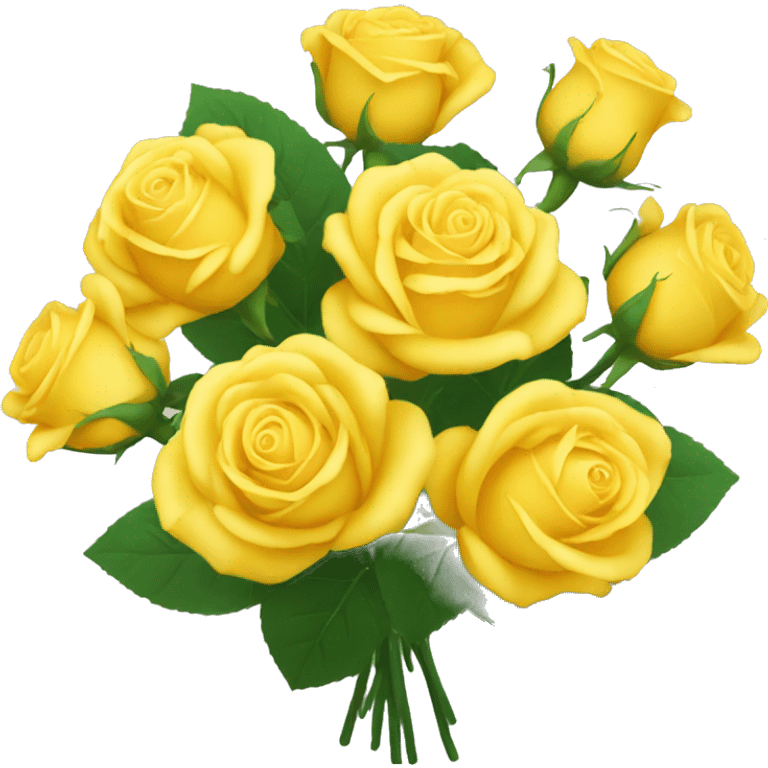 bouquet of yellow roses emoji