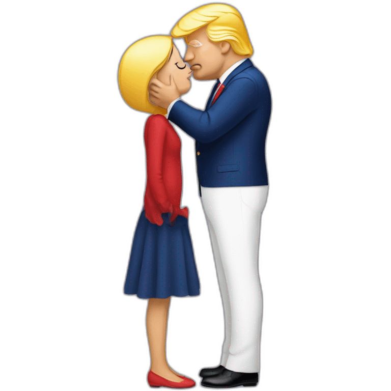 trump kissing his daughter, positivity, inclusiveness emoji