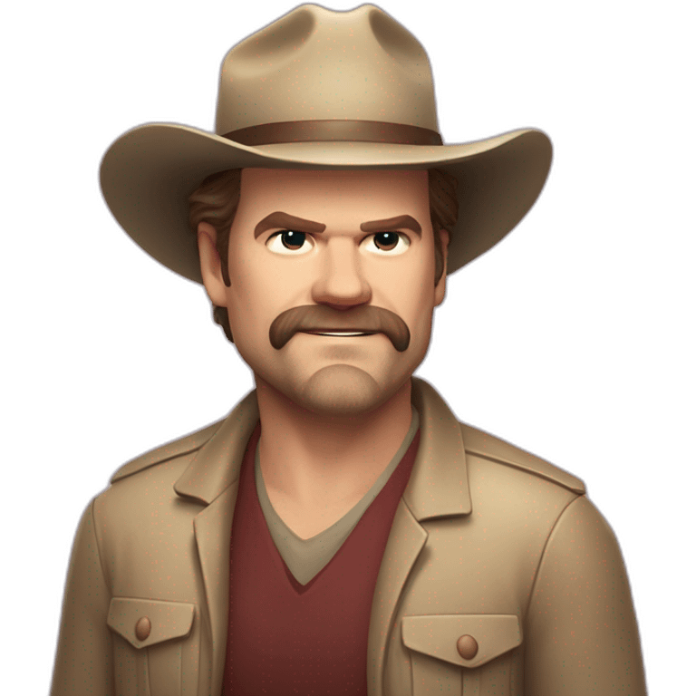 Jim Hopper David harbour little smiling emoji