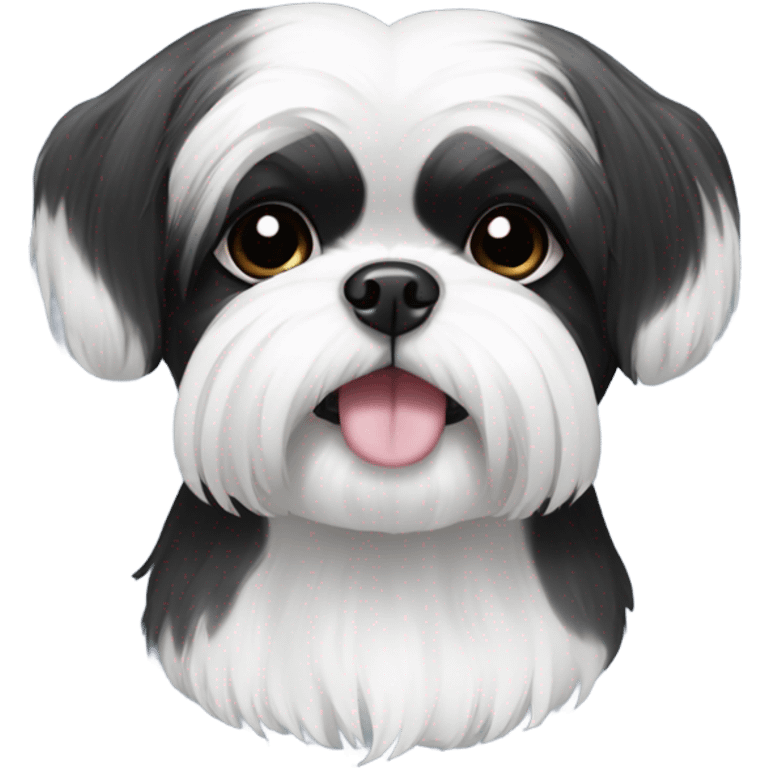 black and white shih tzu  emoji