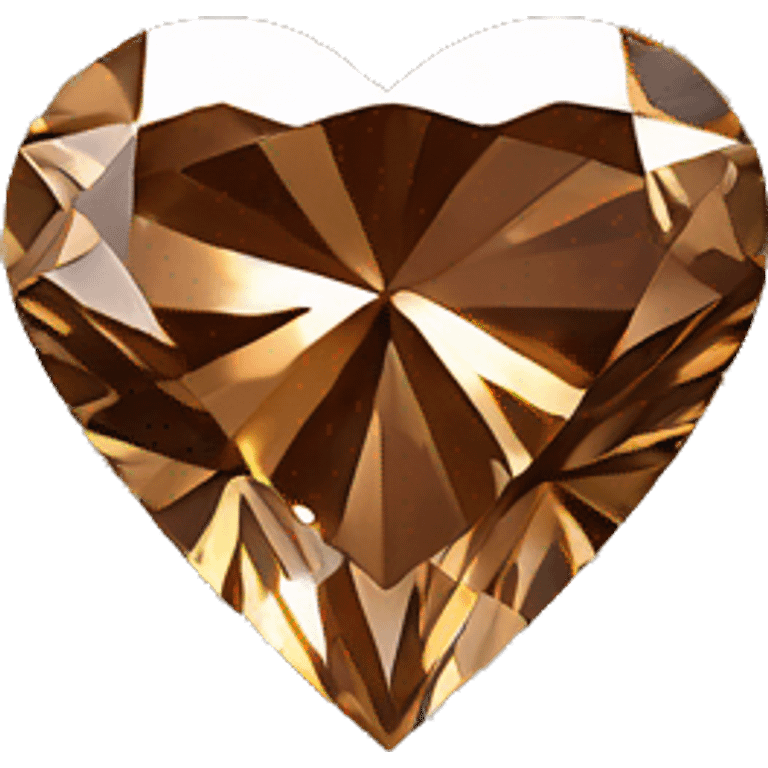 Heart shaped 56-carat brown diamond emoji