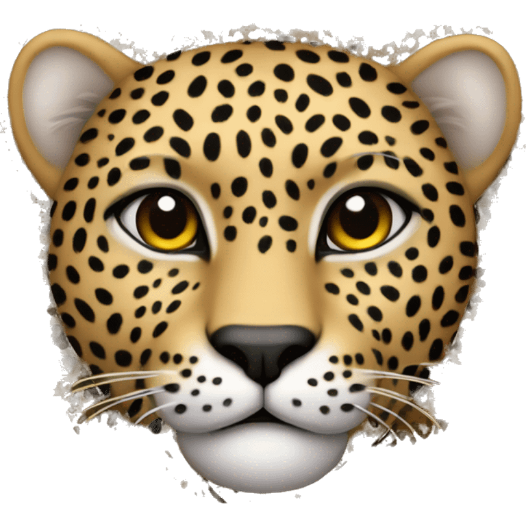 Heart leopard emoji