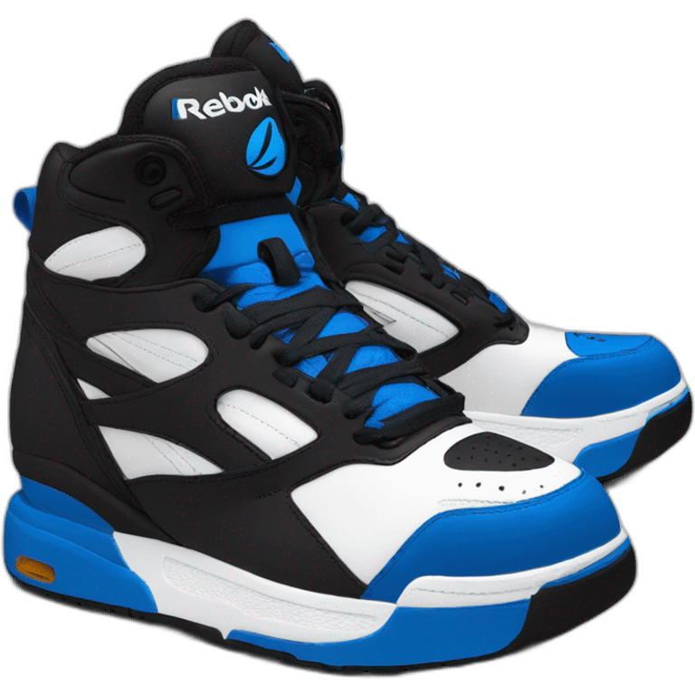 Reebok pump attak black and blue emoji