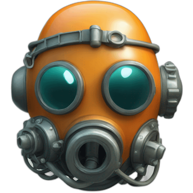 Deep sea diver with squid inside helmet emoji