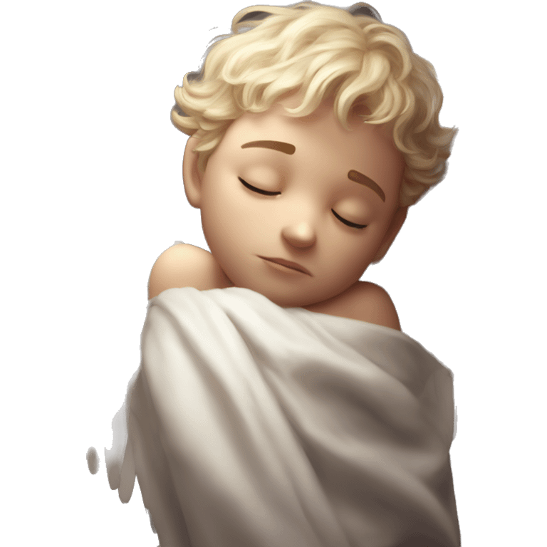 sleeping baby angel wings halo emoji