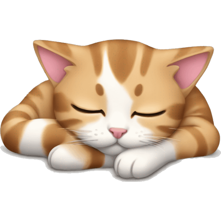 Cozy kitten tabby sleeping  emoji