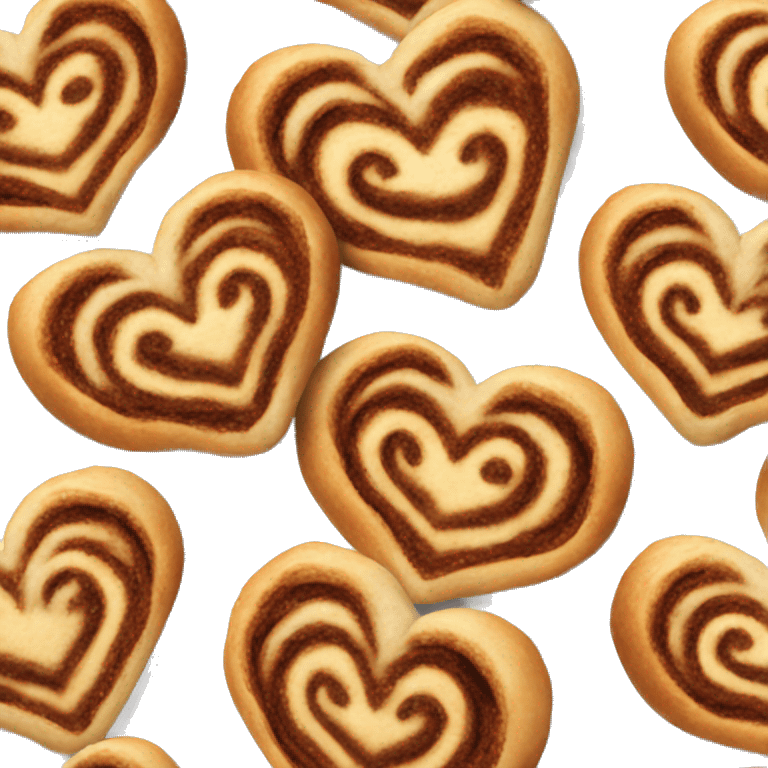 heart shaped cinnamon roll emoji