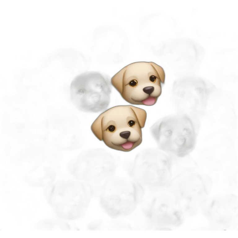 field of puppy emoji