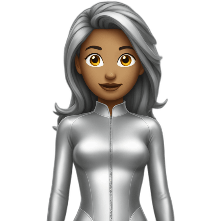 women-with-silver-catsuit emoji