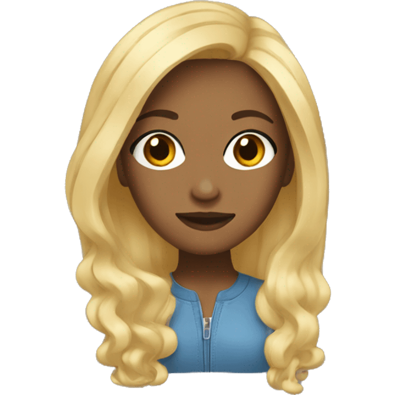 mixed girl with blonde hair emoji