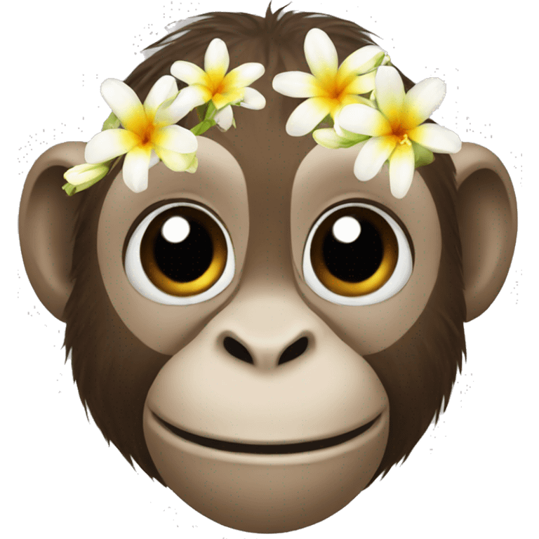 Monkey with flower emoji