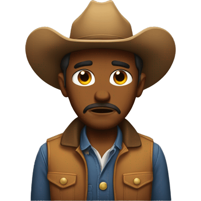 Sad cowboy emoji