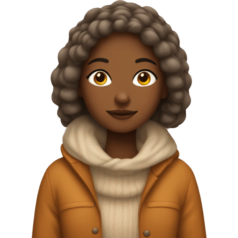 Cozy fall girl emoji