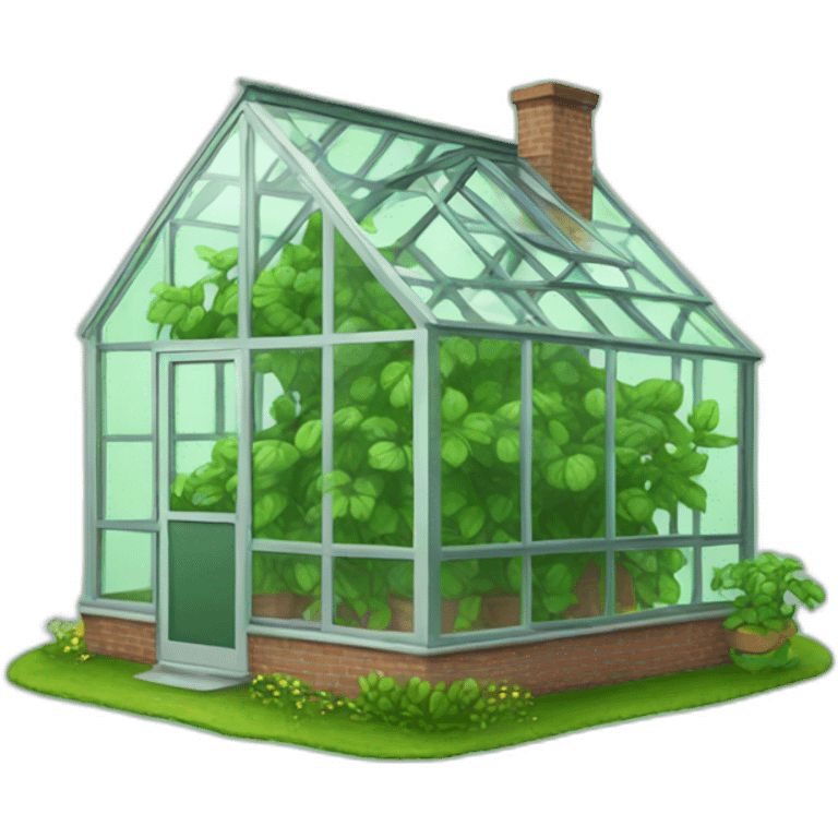 Green house emoji