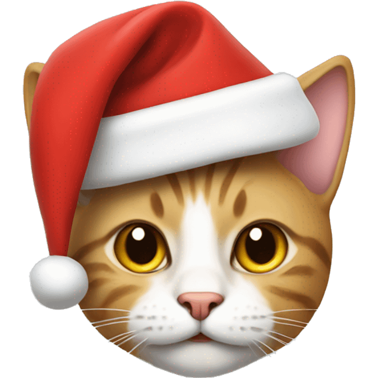 cat wearing a santa hat emoji