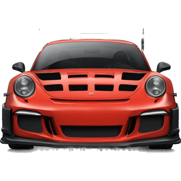 red Porsche gt3 rs front view emoji