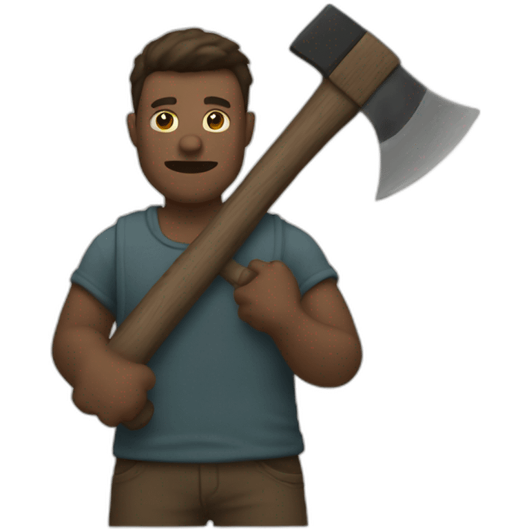 Man holding axe emoji