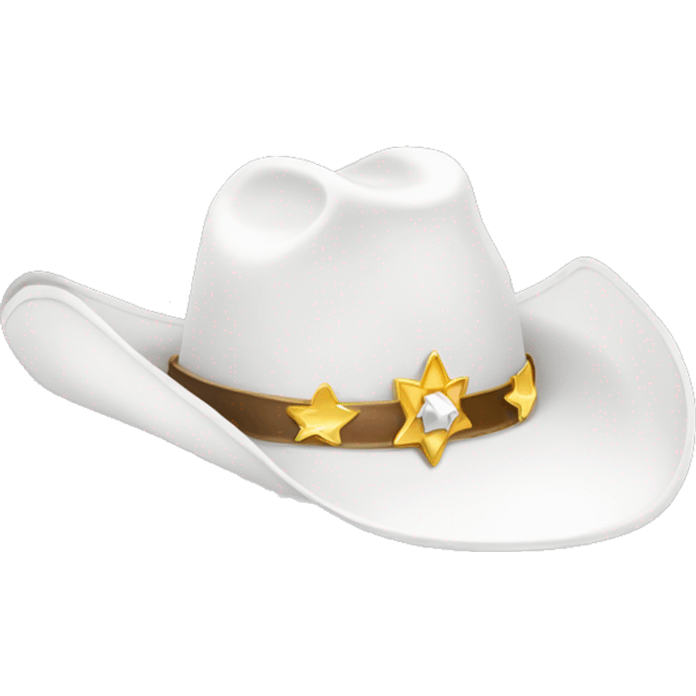 white cowboy hat with tiara  emoji