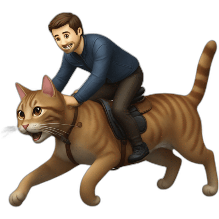 dan abramov riding a cat emoji