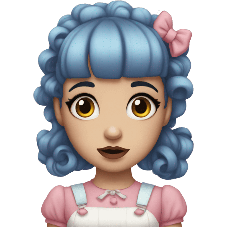 Melanie Martinez with a doubtful face emoji